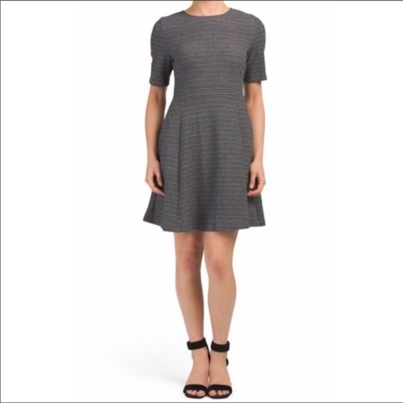 Theory Dresses & Skirts - Theory Albita Fit and Flare Gray Multi Dress sz 10